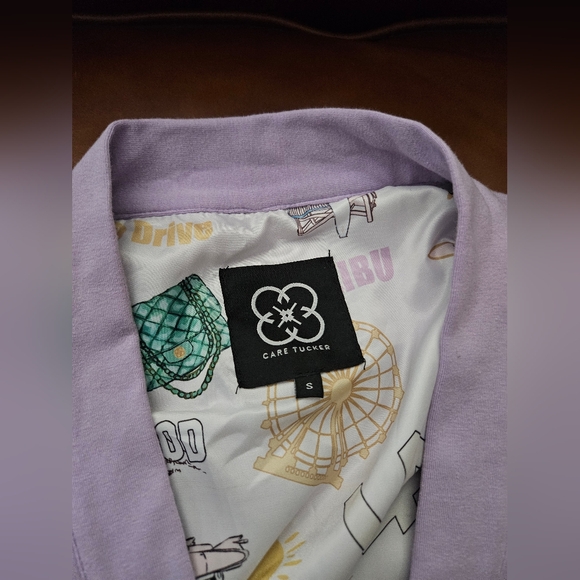 Care Tucker Lavender Cardigan Size Small - Picture 5 of 8